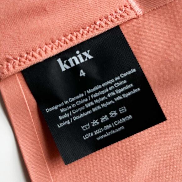 NWT Knix Catalyst Front Zip Sports Bra Size 4 Pink Ginger - Picture 5 of 10